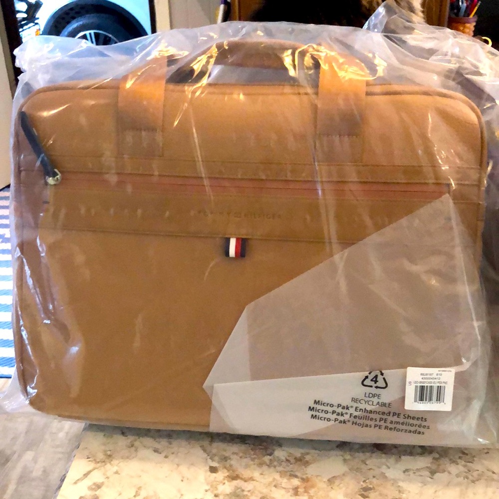 Tommy Hilfiger leather briefcase
